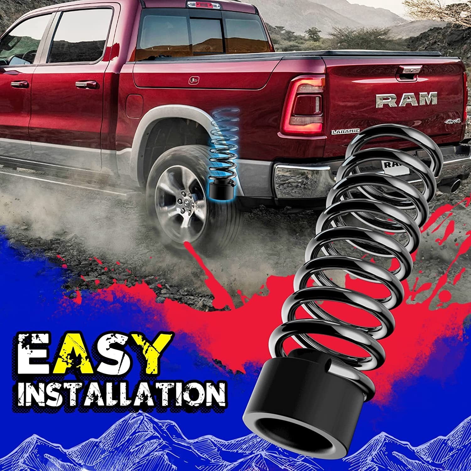3" Front+2" Rear Leveling Lift Kit For 2009-2024 Dodge Ram 1500 2WD 4WD