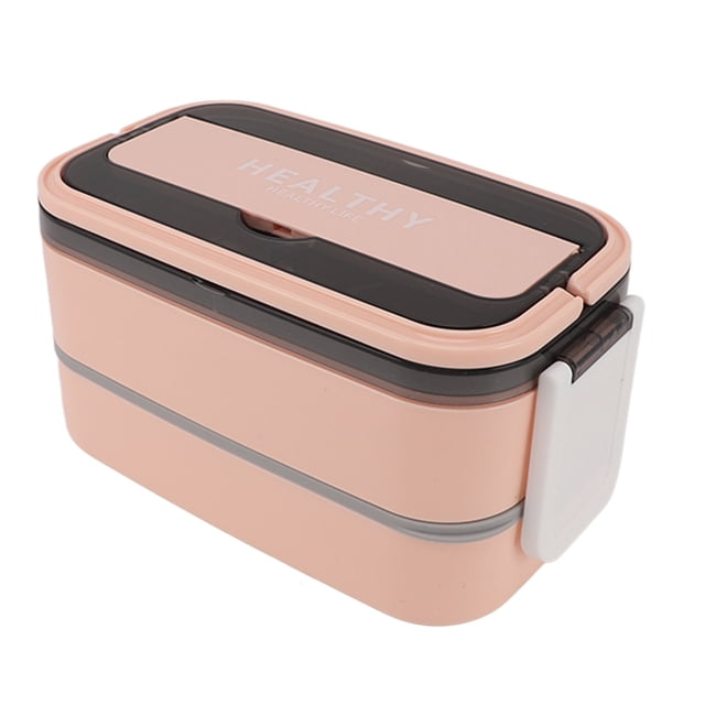 CHICIRIS Lunch Box, Lunchbox, Bento Boxes, Double Layer, 1400ml With Cutlery, Stainless Steel, With Cutlery, Portable Bento Box For Work, School, Office
