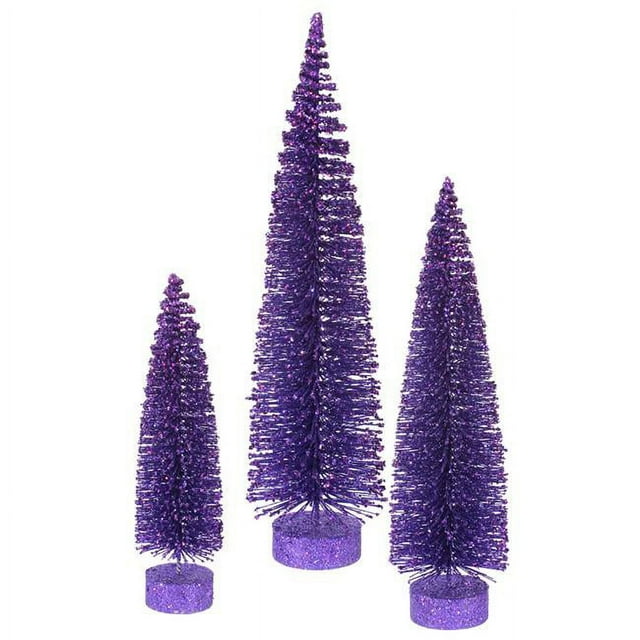 Vickerman L137506 Arbre Ovale Pailleté Violet