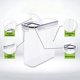 thumbnail image 3 of Juego de 4 recipientes de almacenamiento de cocina de 4 litros, recipientes para conservar alimentos frescos con barras de medición., 3 of 5