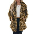 thumbnail image 3 of Stichou Women's Faux Fur Jackets Autumn Winter Fashion Coats Cardigan Loose Faux Fur Coat with Pockets Light Brown M, 3 of 5