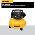 thumbnail image 3 of Compresor de aire DEWALT Pancake de 6 galones 165 PSI (DWFP55126), 3 of 9