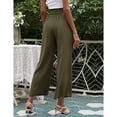 thumbnail image 3 of Eashery Pants for women Drawstring White Beach Pant Female Long Trousers Womens Cargo Pants (Solid Color,GN1,XL), 3 of 5