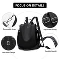 thumbnail image 3 of Fmeida Mochila monedero para mujer antirrobo bolsa de viaje convertible moda mochila casual bolso de hombro, 3 of 5