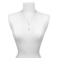 thumbnail image 3 of Delight Jewelry Silvertone Small Teal Crystal Cross Silver tone Elegant Infinity Lariat Necklace, 3 of 4