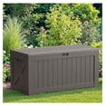 thumbnail image 5 of SONGMY 120 Gallon Resin Deck Box, Large Outdoor Storage Box Waterproof & Lockable for Garden, Patio, Pools (Light Brown), 5 of 7