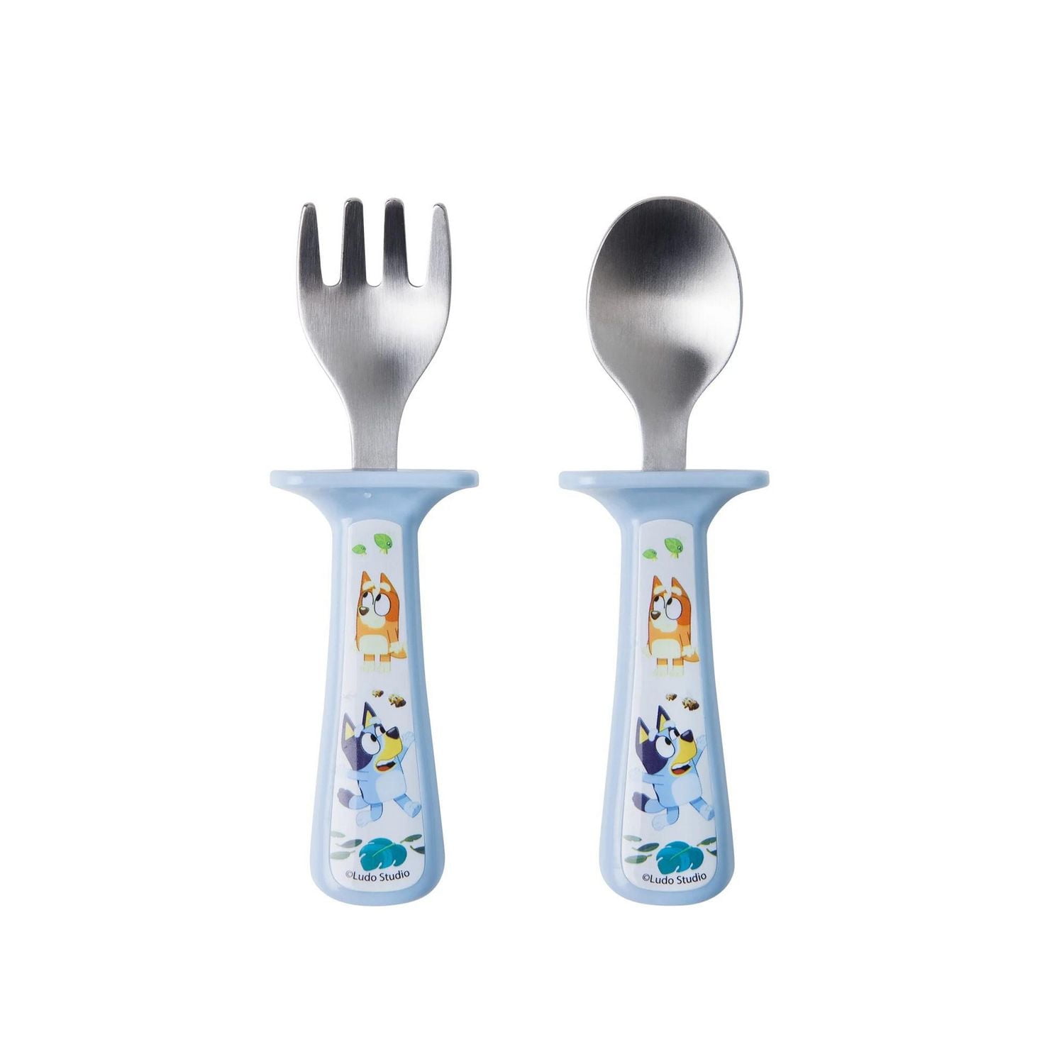The First Years Bluey Toddler Silverware 2 Pk with Handle Guards - Ages 9 Months and up, 9M+