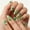 G, variant on St. Patrick's Day Nail Wraps, Green Glitter Ombre with Shamrock Clover Print, Self-Adhesive Full Cover Nail Polish Strips, Long-Lasting Nail Stickers for Women Holiday Party & Daily Wear