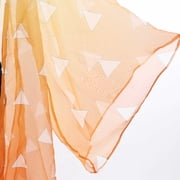 Miccostumes Women Two Piece Beach Swimsuit Anime Bathing Suit Lace Up Swimwear Set with Orange Sheer Kimono Haori Cover up, M