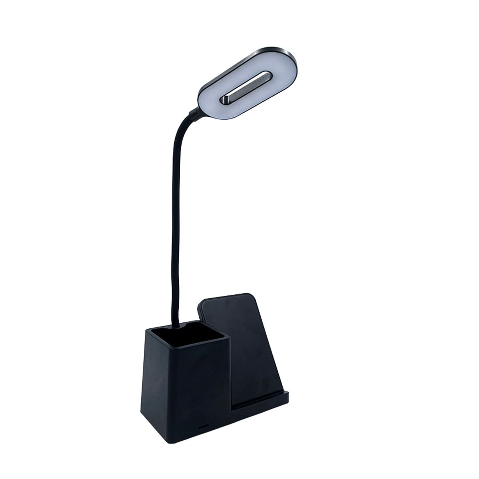 Lampe De Bureau LED Avec Chargeur Sans Fil 10W - 3 Modes / 5 Luminosités / Réveil / Température - Support Téléphone Intégré