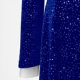 thumbnail image 5 of IWRICH Formal Sequin Velvet Mini Dress for Women Fashion Long Sleeve a Line Sparkly V Neck Glitter Short Dresses Blue XXXL, 5 of 7