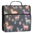 thumbnail image 5 of FORMRS Zipper Binder with Shoulder Strap 2-inch Ring 500 Sheet Capacity File Bag, Neon Llamas Pattern, 5 of 5
