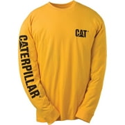 Caterpillar Mens Trademark Banner Long Sleeve T-Shirt Regular and Big Tall Sizes Large Yellow