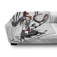 thumbnail image 3 of Teen Room Soft Flannel Fleece Throw Blanket, Baseball Cartoon Style Player Hitting the Ball Boys Kids Caricature Print, Cozy Plush for Indoor and Outdoor Use, 50" x 70", Grey Red White, by Ambesonne, 3 of 6