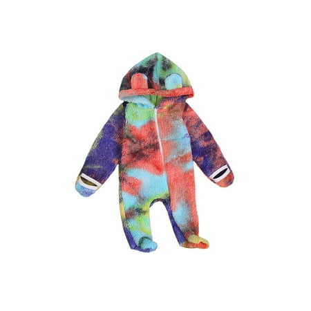 

Emmababy Baby Boy Girl Footies Fluff Romper Hooded Fall Winte Clothes