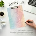 thumbnail image 3 of FORMRS Acrylic Clipboard with Low Profile Clip Standard A4 Letter Size, 12.5" x 9", Wavy Striped, 3 of 8