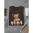 thumbnail image 3 of Teddy Bear Holding Red Ball T-Shirt Men -Image by Shutterstock, Male 3X-Large, 3 of 4