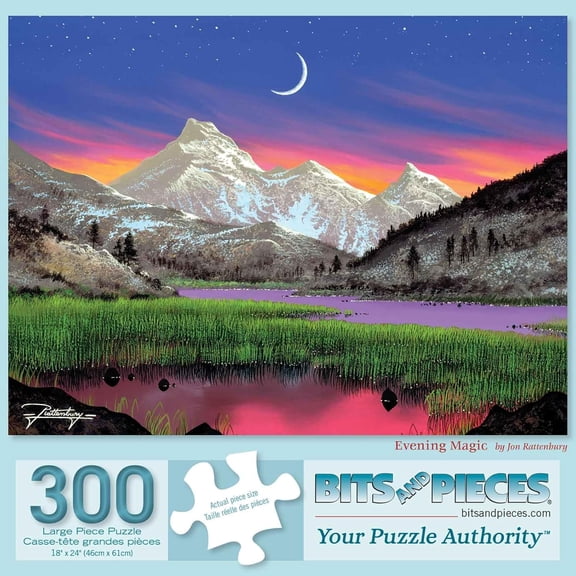 Bits and Pieces 300 Piece Jigsaw Puzzle for Adults “Evening Magic” by Jon Rattenbury, 18"x24"