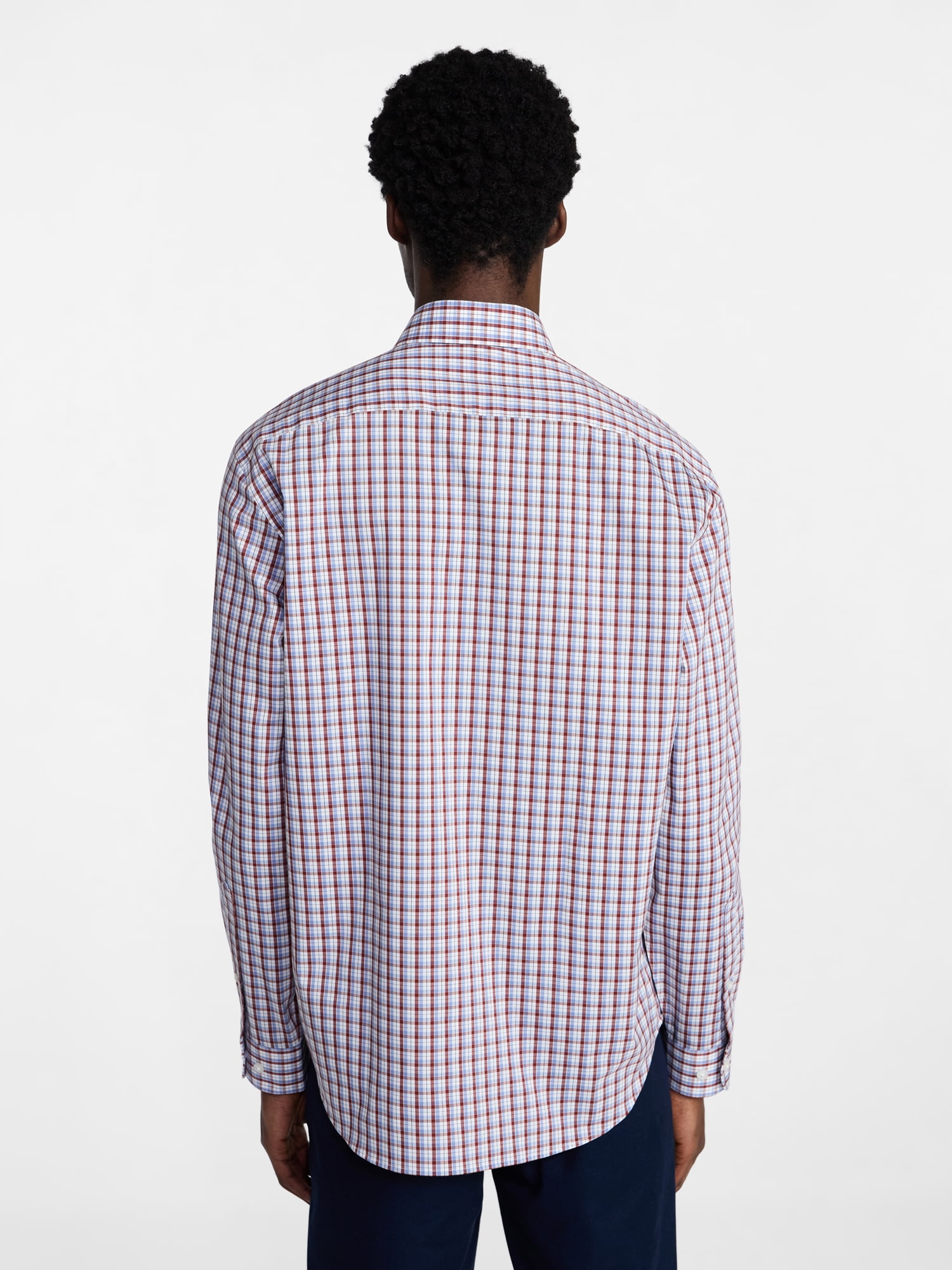 George Men's and Big Men's Classic Dress Shirt with Long Sleeves, Sizes S-3XL