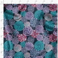 thumbnail image 3 of Soimoi Lightweight Cotton Voile Fabric, Purple- Floral Print, Unstitched Material- 42 Inch Width, Ideal For Making Summer Dresses, Blouses, Scarves, Sheer Curtains, Garment Linings, 1 Yard, 3 of 6