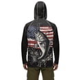 thumbnail image 2 of Bulopur Men's UPF 50+ Sun Protection Fishing Hoodie American Flag Fish Long Sleeve Shirt with Face Mask Quick Dry Lightweight UV Shirt for Hiking Running Surfing, 2 of 8