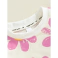 thumbnail image 6 of FEORJGP Little Girl 2 Piece Casual Outfits 6M 12M 18M 2T 3T 4T Toddler Track Suits Long Sleeve Pullovers Flower Print Sweatshirts Crew Neck Tops SweatCute Comfy Daily Clothes for Spring Fall, 6 of 7