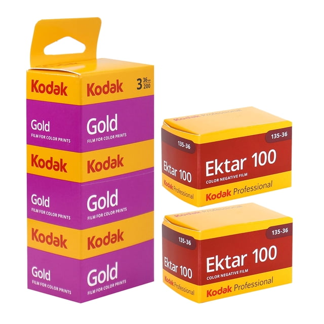 Película Kodak Professional Ektar 100, negativo en color, 35 mm x 36