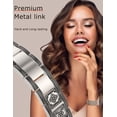 thumbnail image 3 of TOYOUTHS Compatible with Apple Watch Band for Women 42/41/40/38/44/45/46/49mm, Mosaic Style Stainless Steel Bracelet Strapfor iWatch Ultra Series 10 9 8 7 6 5 4 3 SE, 3 of 6