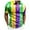 Light Green, variant on Afdoent Men's Polo Shirts Male Raglan Sleeve Button Lapel Print Festive Celebration Top Breathable