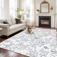 thumbnail image 3 of Summer Washable Living Room Rugs 5'x7', Retro Ocean Shell Starfish Conch Coral Low Pile Throw Large Area Rugs Non-Slip Sturdy Edge Binding Carpet for Dining Room Bedside Kitchen, 3 of 9
