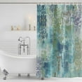 thumbnail image 2 of Blue Sage Green Boho Shower Curtain Set - Long 72" x 84" Washable Bathtub Curtain with 12 Hooks, Vintage Ethnic Tribe Abstract Art Waterproof Fabric Stall Shower Curtains for Bathroom/Bathtub Décor, 2 of 6