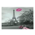thumbnail image 1 of Paris Cutting Board, Romantic Monochrome Photo of Eiffel Tower Pink Benches and a Kiss Mark, Decorative Tempered Glass Cutting and Serving Board, Large Size, Black White Hot Pink, by Ambesonne, 1 of 1