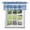 Navy, Azure, White, variant on Kitchen Cafe Valance Curtain for Small Windows,Watercolor Brown Abstract Texture Rod Pocket Short Valances,42x12in