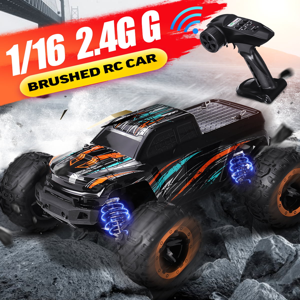 Details about  / HBX 16889 1//16 2.4G 4WD 45km//h Brushless RC Car with LED Light Electric