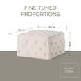 thumbnail image 4 of Maven Lane Henry Traditional Ottoman in Cream Fabric Upholstery, 4 of 5