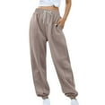 thumbnail image 4 of AherBiu Womens Sweatpants Cinch Bottom Joggers Pants Elastic High Waisted Athletic Trousers with Pockets, 4 of 6