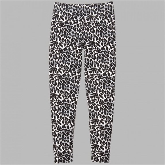 Boxercraft YS08SNL Girls Snow Leopard Love Em' Longer Legging,Snow Leopard,S