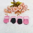thumbnail image 1 of Dog Shoes Water Resistant Pet Dog Boots Breathable Comfortable Anti-slip Paw Protectors Pink 4pcs, XL, 1 of 7