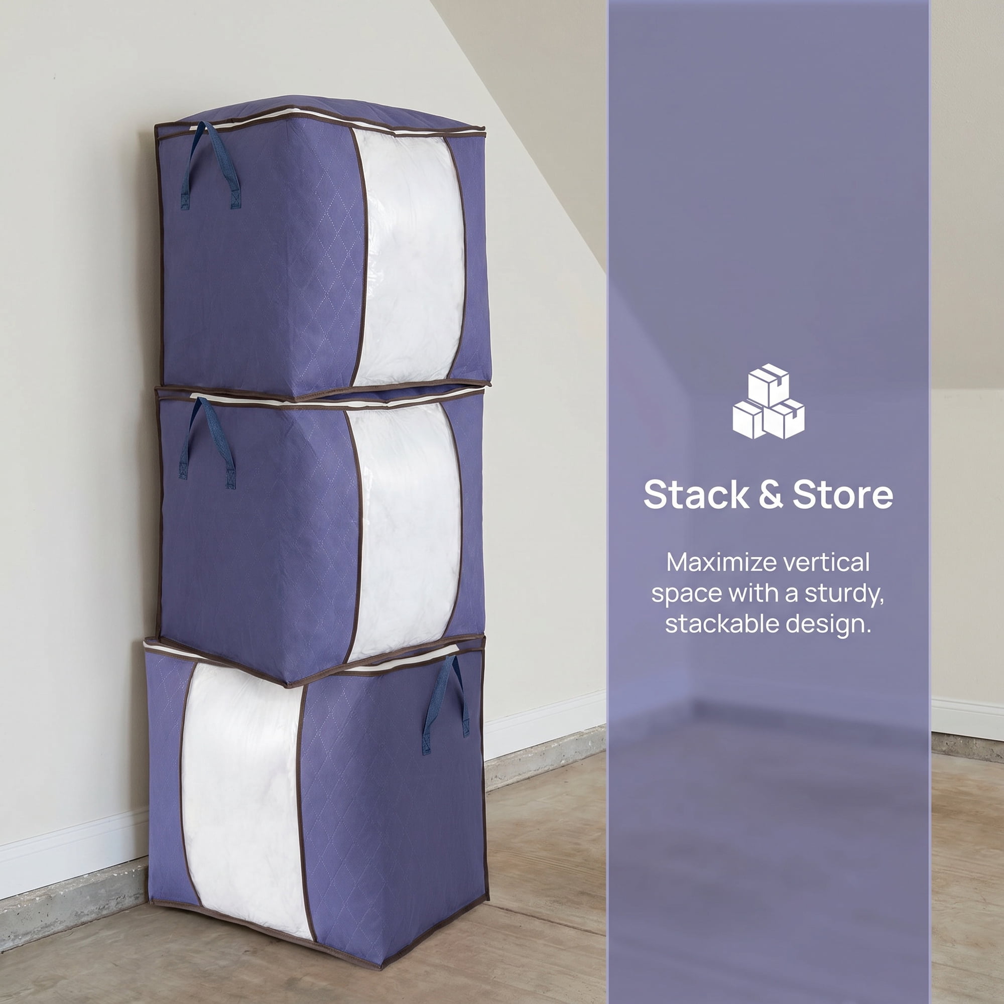 Unique Bargains Moistureproof Storage Sack Portable Side Bag Navy Blue 18.9"x11.0"x19.7"
