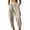 Beige, variant on idosla Women Cotton Baggy Palazzo Harem Pants Drawstring Elastic Waist Beach Yoga Trousers Casual Lounge Pants Vacation (Black, L)
