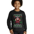 thumbnail image 2 of Wild Bobby Merry Blitzmas, Football Christmas Sweater Design | Holiday Youth Longsleeve Shirt, 2 of 5