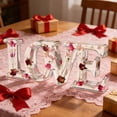 thumbnail image 4 of Handmade Valentine's Day Floral Love Tabletop Decoration, 7.5"x3.2", Romantic Accent with Clear Letters, Women Girls Bedroom Decor, 4 of 7