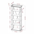 thumbnail image 7 of Furniture of America Drewden Metal 2pc Console Table and Bookcase Set in Gray, 7 of 7