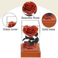 thumbnail image 3 of Rosa eterna real preservada en forma de corazón en acrílico transparente para su cumpleaños de San Valentín, 3 of 5