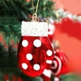 thumbnail image 4 of LanSuare 6Pcs Christmas Irregular-Shaped Ornaments, Red and White Stripe Hanging Christmas Ornaments, for Xmas Tree Decor, Party Xmas Trees Accessories, 4 of 7