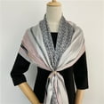 thumbnail image 4 of 100% Mulberry Silk Plaid Print Scarf, Lightweight Long Shawl for Women,18065,Multi Colors, 4 of 7