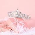 thumbnail image 2 of 10 Pcs Crystal Tiara and Crowns for Women Girls Princess Rhinestone Crown Queen Headband with Combs Bride Tiara for Birthday Party Wedding Prom Hair Accessories(Silver), 2 of 6