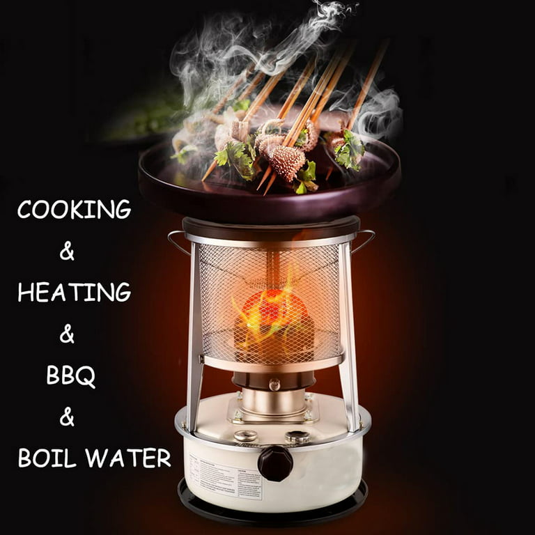 Kerosene Heater & Stove Indoor Outdoor Heater with Handle, Portable  Kerosene Heater for Camping, Hunting, Cooking, Home, 10000BTU 