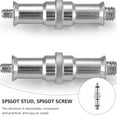 thumbnail image 2 of 6 Pcs Adaptateurs de Vis Filetés pour Supports de Lampe de Poche Utiles 1/4 à 3/8 (Argent), 2 of 9