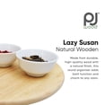 thumbnail image 2 of Open Box PJ Wood Natural Wooden Lazy Susan Organizer Kitchen Cabinet Tray, 2 of 6